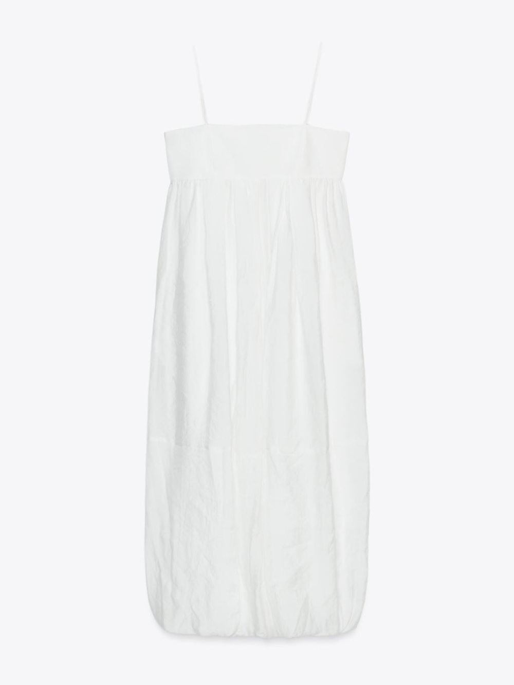 ZARA Long strappy dress with voluminous hem.  M NWT - Picture 8 of 14